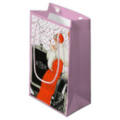  Franse Mode Illustration 1920's Flapper Klein Cadeauzakje (Voorkant Gekanteld)