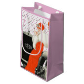  Franse Mode Illustration 1920's Flapper Klein Cadeauzakje (Achterkant Gekanteld)