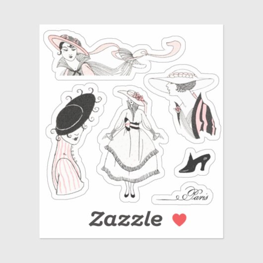 Franse  Mode Lady Scrapbooking Planner Sticker (Vel)