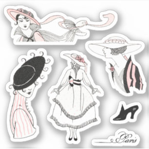 Franse  Mode Lady Scrapbooking Planner Sticker