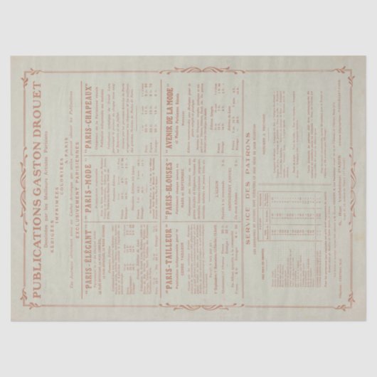 Franse Mode Magazine  groen ontkoppelen Tissuepapier (Voorkant)