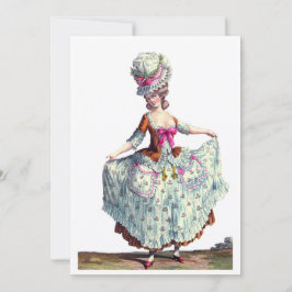 Franse Mode Marie Antoinette Hartelijk dank Bedankkaart