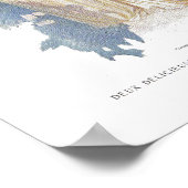 Franse  Mode met Paarse dress Poster (Hoek)