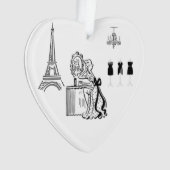 franse Mode parijs thema Ornament decoratie (voorkant)