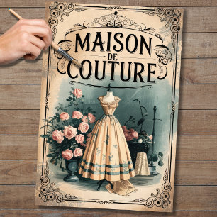  Franse Mode Poster 1 Decoupage Papier