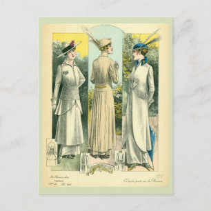  Franse Mode Sketch Briefkaart