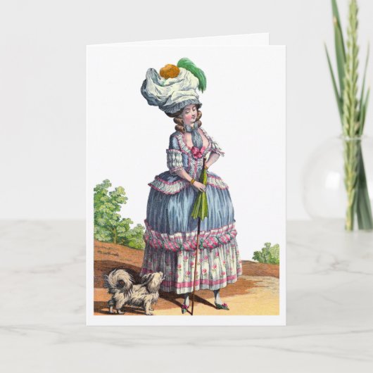  Franse Mode Tekening Dank je kaart (Voorkant)