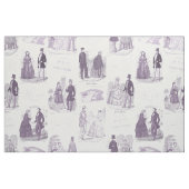  Franse Mode Toile Paars en White Stof (Fat Quarter)