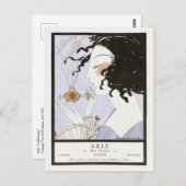 Franse Mode van parfum IllustratioPostcard Briefkaart (Voorkant / Achterkant)