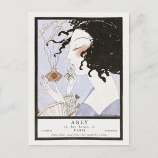 Franse Mode van parfum IllustratioPostcard Briefkaart