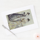 Franse Mode - Zwart, geel jurkje Rechthoekige Sticker (Envelop)