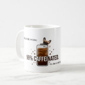 Franse Moeder 99 Procent Gecaffeïneerde Grappige K Koffiemok (Voorkant links)