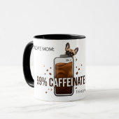 Franse Moeder 99 Procent Gecaffeïneerde Grappige K Mok (Voorkant links)