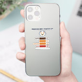 Franse Moeder Aangedreven Door Koffie Liefde Sarca Sticker (Telefoon)