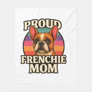Franse Moeder Cute Franse Bulldog Hond Liefhebber  Fleece Deken