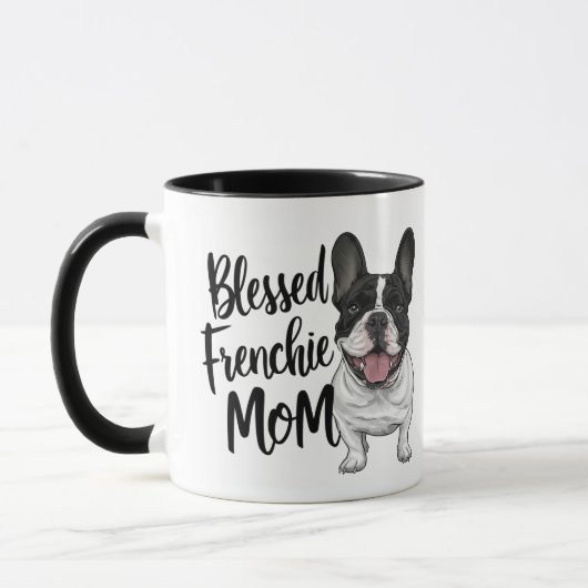 Franse moeder Cute Franse Bulldog Liefhebber Hond Mok (Links)