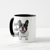 Franse moeder Cute Franse Bulldog Liefhebber Hond Mok (Voorkant links)