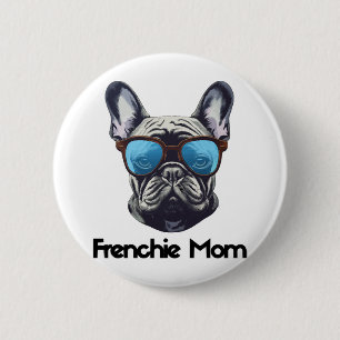 Franse Moeder Grappige Franse Bulldog Hond Liefheb Ronde Button 5,7 Cm