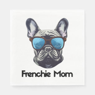 Franse Moeder Grappige Franse Bulldog Hond Liefheb Servet