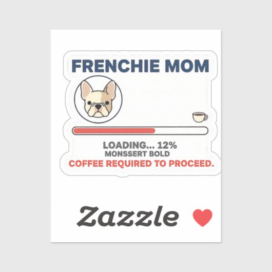Franse Moeder Laadt Koffie Vereist Grappig Ontwerp Sticker (Vel)