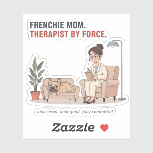 Franse Moeder Therapeut Tegen Wil En Dank Grappig  Sticker (Vel)