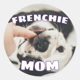 Franse Moeder Vader Franse Bulldog Liefhebber Huis Ronde Sticker