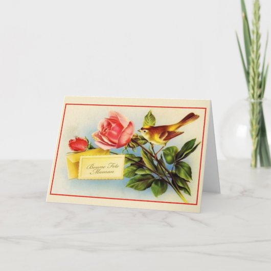  Franse moeder verjaardag Wenskaart Kaart (Voorkant)