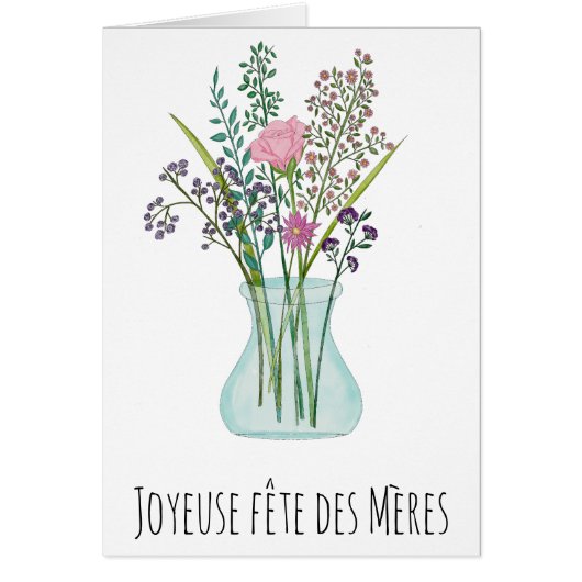Franse moederdag-roze bloemen (Voorkant)