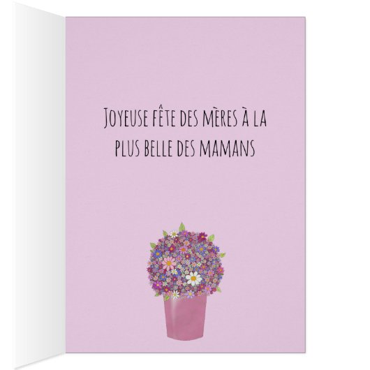 Franse moederdag-roze bloemen (Binnen (Rechts))