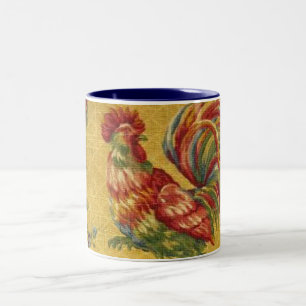 Franse Mok Gold Rooster 2 Tone Coffee