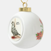 Franse Mondain 1973 Keramische Bal Ornament (Rechts)