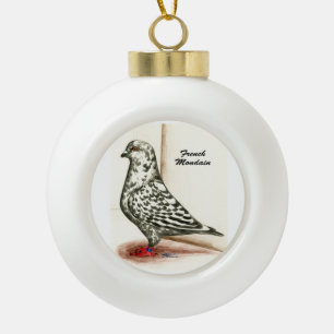 Franse Mondain 1973 Keramische Bal Ornament