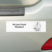 Franse Mondain Bumpersticker (Op auto)