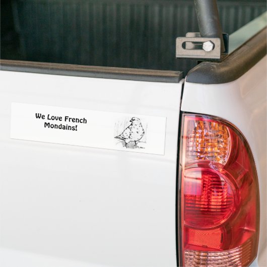 Franse Mondain Bumpersticker (Op Truck)