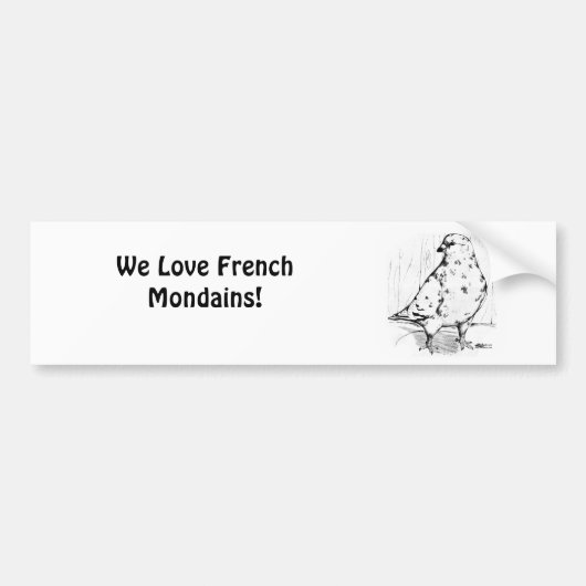 Franse Mondain Bumpersticker (Voorkant)