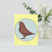 Franse Mondain Pigeon Circle Briefkaart (Staand voorkant)