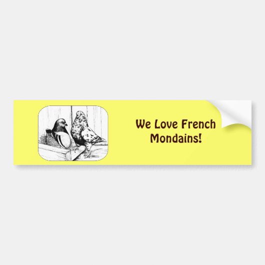 Franse Mondains 1981 Bumpersticker (Voorkant)