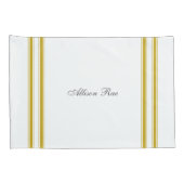  Franse Mosterd Ticking Tape Kussensloop (Achterkant-Rechts)