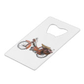  Franse Motobecane Moped Creditkaart Flessenopener (Voorkant Gekanteld)