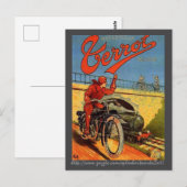 Franse motorfiets advertentie Briefkaart (Voorkant / Achterkant)