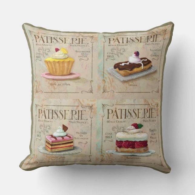 Franse multipatisserie Pillow Kussen (Voorkant)