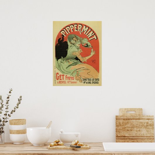  Franse muntlikeur en Chéret Poster (Keuken)