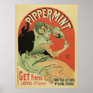 Franse muntlikeur en Chéret Poster