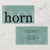 Franse musiciaanse Studio-lessen voor leraar in de Visitekaartje (Voorkant / Achterkant)