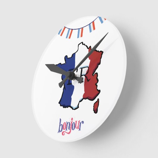 Franse muurklok ronde klok (Hoek)