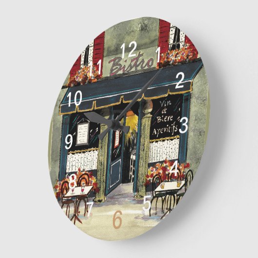 Franse muurklok van Bistro Grote Klok (Hoek)