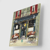 Franse muurklok vierkante klok (Hoek)