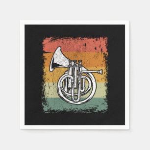 Franse Muziek Horn Gift Servet