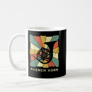  Franse Muziekretro voor Horn Player1 Koffiemok