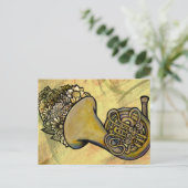 Franse muzieleraar Horn Band Briefkaart (Staand voorkant)